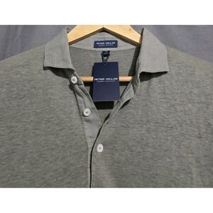 Peter Millar Shirt Mens XL Crown Crafted Greystone 100% Linen Polo Sea Fog NEW